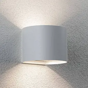 Paulmann Akku-Außenwandlampe Nyora, weiß, 14 cm, Sensor IP44