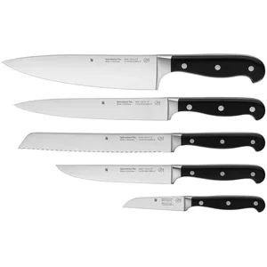 WMF Messer-Set Spitzenklasse Plus (Set, 5-tlg., Kochmesser, Brotmesser, 2x Fleischmesser und Gemüsemesser), Performance Cut, handgeschmiedet, Fingerschutz, Made in Germany