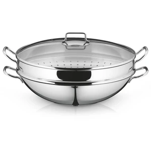 WMF Wokpfanne Induktion "Macao" 36 cm 4-teilig Set inkl. Glasdeckel, A...