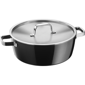 WMF 0515355290, Rund, Schwarz, Edelstahl, Komposite, Fusiontec, Keramik, Gas, Halogen, Induktion, Versiegelte Platte, Deutschland