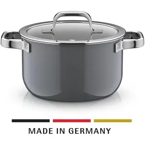 WMF Fusiontec Mineral Pro, Kochtopf mit Deckel, 20 cm, Platinum 122547