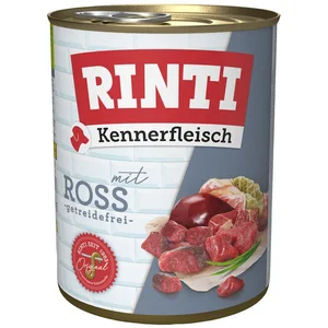 Rinti Kennerfleisch mit Ross 800 g - 12 Stück, Nassfutter für: Hund