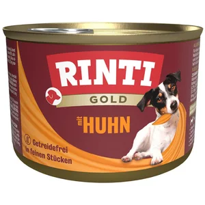 Rinti Gold mit Huhnstückchen 185 g - 12 Stück, Nassfutter für: Hund