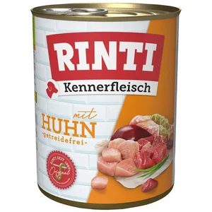 Rinti Kennerfleisch mit Huhn 800 g - 12 Stück, Nassfutter für: Hund