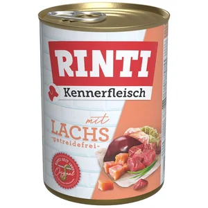 Rinti Kennerfleisch Lachs 400 g - 12 Stück, Nassfutter für: Hund