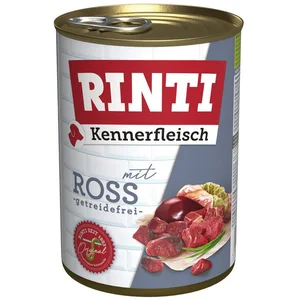Rinti Kennerfleisch Ross 400 g - 12 Stück, Nassfutter für: Hund