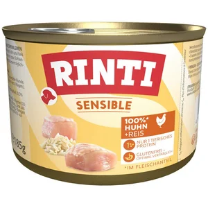 Rinti Sensible mit Huhn + Reis 185 g - 12 Stück, Nassfutter für: Hund