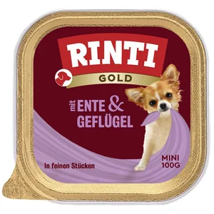 Rinti Gold Mini mit Ente & Geflügel 100 g - 16 Stück, Nassfutter für: ...
