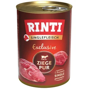 Rinti Singlefleisch Exclusive Ziege Pur 400 g - 12 Stück, Nassfutter f...