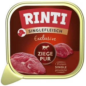 Rinti Singlefleisch Exclusive Ziege pur 150 g - 10 Stück, Nassfutter f...