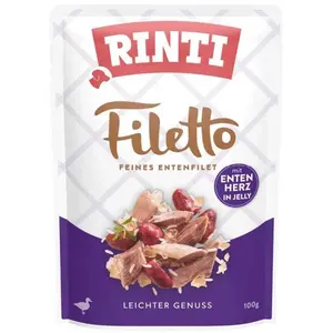 Rinti Filetto Hähnchenfilet Mit Entenherzen Hundenassfutter 100g