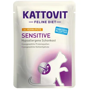 Kattovit Feline Diet Sensitive Huhn & Pute 85 g - 24 Stück, Nassfutter...