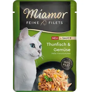 Miamor Feine Thunfischfilets Mit Gemüsesauce Nassfutter Für Katzen 100... günstig