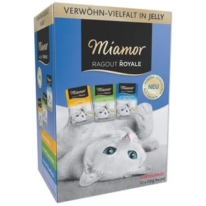 Miamor Ragout Royale Multibox in Jelly, Kaninchen, Thunfisch, Huhn 12 ...