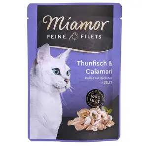 Miamor Katzenfutter Nassfutter Thunfisch Mit Tintenfisch 100g