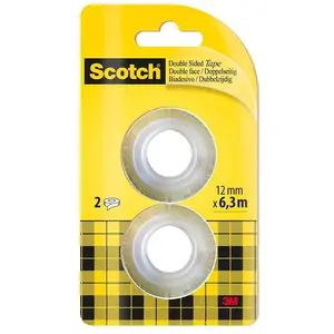 Scotch doppelseitiges Klebeband 12 mm  x 6.3 m milchig/transparent günstig
