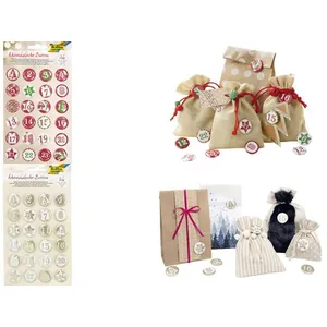 folia Adventskalender "Buttons", aus Blech, 1 - 24 günstig