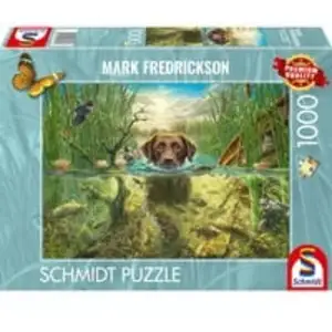 Mark Fredrickson: Hundeliebe - brauner Labrador im kühlen Nass, Puzzle