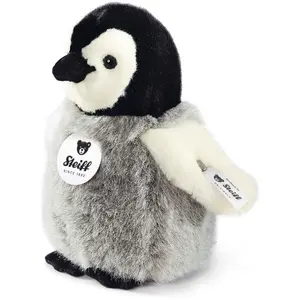 Steiff Kuscheltier Pinguin Flaps Schwarz/Weiß/Grau (16cm)