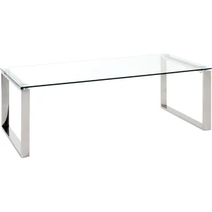 HAKU Couchtisch Sofatisch, Wohnzimmertisch (1-St), rechteckig - aus Metall Silber B/T/H 120/60/40 cm günstig