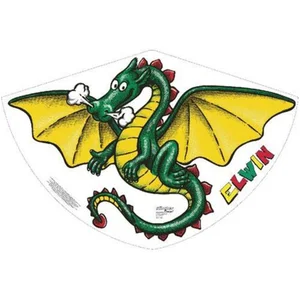 Gunther Günther Flug-Drache Elwin, 92 x 62 cm, mit Wickelgriff, für Ki...