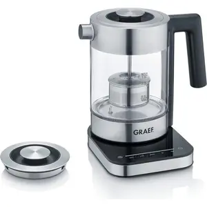 Graef WK350, 1 l, 2000 W, Schwarz, Edelstahl, Transparent, Glas, Wasse...