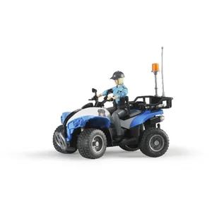 BRUDER 63010 Polizei-Quad mit Polizist und Ausstattung, Modellfahrzeug