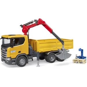 Auto Spiele - scania super 560r Bauwagen mit Zubehör Bruder TU
