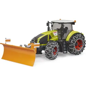 BRUDER 03018 Claas Axion 950 mit Schneeketten und Räumschild, Modellfahrzeug