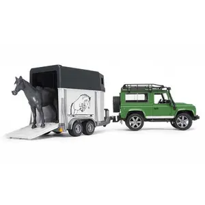 Autospiele - land rover defender, Pferdeanhänger+1 Pferd Bruder TU