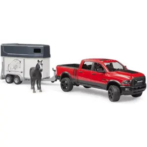 Bruder RAM 2500 Power Wagon mit Pferdeanhänger und 1 Pferd; 2501