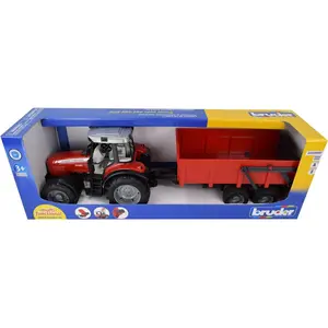 Auto Spiele - massey fergusson7480 mit Kippanhänger Bruder TU