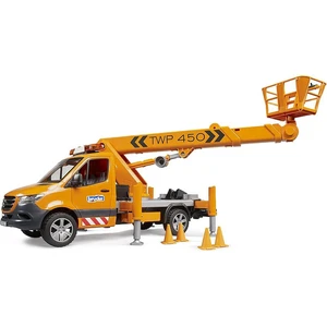 BRUDER - Spielzeug-LKW: MB Sprinter mit Arbeitsplattform, Sound- & Lic...