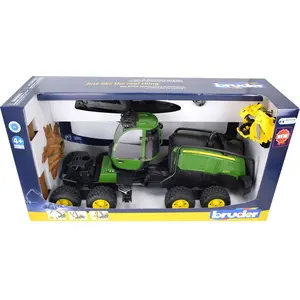 Auto Spiele - Mähdrescher mit 1 Holzscheit Bruder John Deere 1270G TU