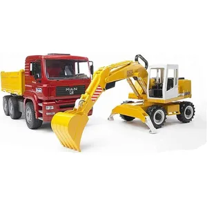 Auto Spiele - tga Bauwagen und Bagger liebherr Bruder TU