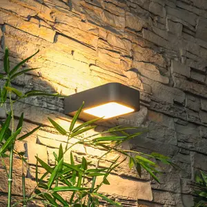 LED-Außenwandleuchte Juna, anthrazit, Aluminium, IP54, 830