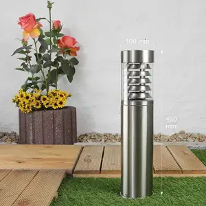 Außenleuchte Ø100x450mm Edelstahl IP44