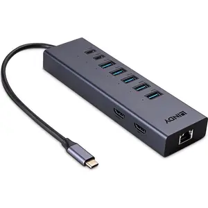 Lindy 43373, Kabelgebunden, USB 3.2 Gen 2 (3.1 Gen 2) Type-C, 100 W, 1...