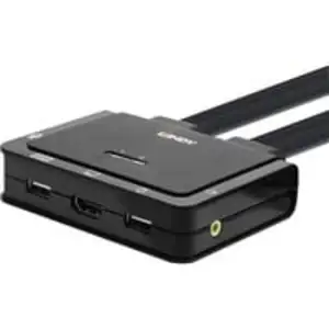 Lindy 2 Port HDMI 4K60, USB Typ C, USB 2.0 & Audio Cable KVM Switch, K...