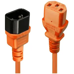 Lindy, Verlängerungskabel, 1m IEC Verlaengerung, orange (1 m) günstig