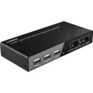 2 Port KVM Switch HDMI 4K60, USB 2.0 & Audio, KVM-Switch