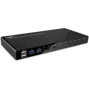 Lindy 4 Port HDMI 4K60, KVM Switch, Schwarz