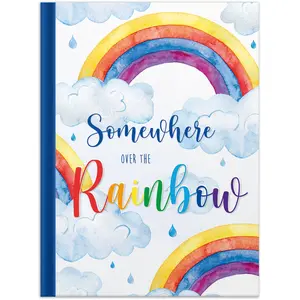 Rnk, Heft + Block, Verlag Notizbuch "Over the Rainbow", DIN A4, blanko (A4, Blanko, Harter Einband) günstig