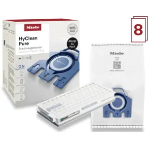 Miele Staubsaugerbeutel HyClean Pure GN XL-Pack (8 Stück)