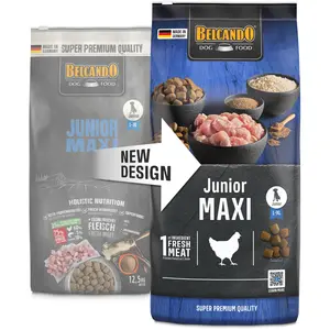 Belcando Junior Maxi, Welpe, Geflügel, Reis, 12,5 kg, Laktosefrei