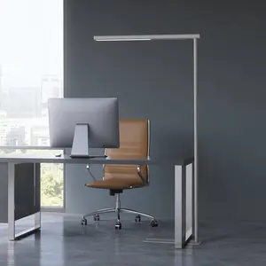 LED-Büro-Stehleuchte MAULjet, silberfarben, Höhe 195 cm günstig