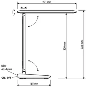 Akku-Tischleuchte MAULsally, schwarz, CCT, dim., Höhe 34 cm günstig
