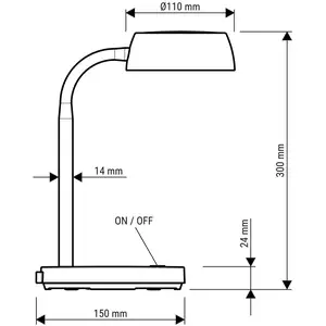 LED-Schreibtischleuchte MAULabby, blau, Höhe 30 cm günstig