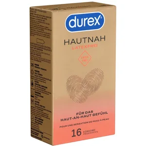 durex Kondome Hautnah Latexfrei Packung mit, 16 St., latexfreie Markenkondome mit Easy-On -Passform günstig