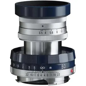 Voigtländer APO-Lanthar 50mm / 3.5 I Limited Navy (Leica M, APS-C / DX, Vollformat), Objektiv, Blau, Silber